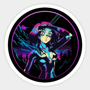 Alita's Steel Resolve - Become a Warrior with Angel Alita Tee Sticker